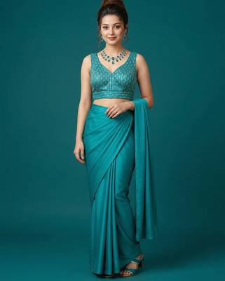 Rama embroidered traditional saree blouse 5