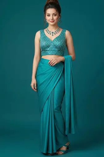 Rama embroidered traditional saree blouse