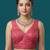 Pink embroidered traditional saree blouse
