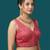 Pink embroidered traditional saree blouse