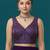 Purple embroidered traditional saree blouse