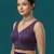 Purple embroidered traditional saree blouse
