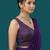 Purple embroidered traditional saree blouse