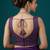 Purple embroidered traditional saree blouse