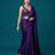 Purple embroidered traditional saree blouse