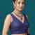 Royal blue embroidered traditional saree blouse