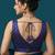 Royal blue embroidered traditional saree blouse