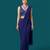 Royal blue embroidered traditional saree blouse