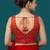 Red embroidered traditional saree blouse