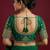 Bottle green embroidered traditional saree blouse