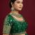 Bottle green embroidered traditional saree blouse