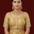 Gold embroidered traditional saree blouse