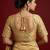 Gold embroidered traditional saree blouse