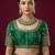 Green embroidered traditional saree blouse