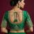 Green embroidered traditional saree blouse