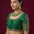 Green embroidered traditional saree blouse