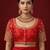 Red embroidered traditional saree blouse