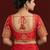 Red embroidered traditional saree blouse