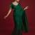 Bottle green embroidered traditional saree blouse