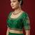 Green embroidered traditional saree blouse
