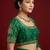 Green embroidered traditional saree blouse