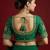 Green embroidered traditional saree blouse