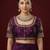 Purple embroidered traditional saree blouse