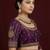 Purple embroidered traditional saree blouse