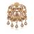 Gold-plated twin horse rider brooch for men