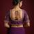Purple embroidered traditional saree blouse