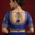 Royal blue embroidered traditional saree blouse