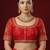 Red embroidered traditional saree blouse
