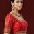 Red embroidered traditional saree blouse