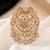 Men's horse brooch gold plated - white stone