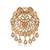Men's horse brooch gold plated - white stone