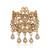Antique gold twin peacock feather ethnic brooch for men