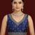 Navy blue embroidered traditional saree blouse
