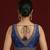 Navy blue embroidered traditional saree blouse
