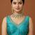 Blue embroidered traditional saree blouse