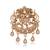 Men's antique gold plated brooch designer - elephant motif
