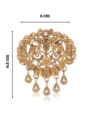 Camel motif brooch for men - gold plated 3