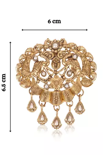 Camel motif brooch for men - gold plated