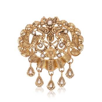 Camel motif brooch for men - gold plated 4