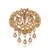 Camel motif brooch for men - gold plated
