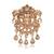 Gold finish gold stone detailing traditional brooch for men
