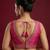 Dark pink embroidered traditional saree blouse