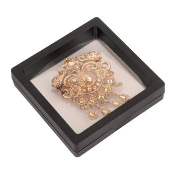 Gold finish gold stone detailing traditional brooch for men 5