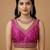 Magenta embroidered traditional saree blouse