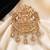 Gold plated twin birds gold stone detailing ethnic brooch for men