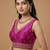 Magenta embroidered traditional saree blouse